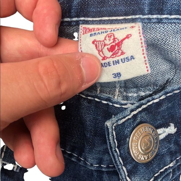 Vintage True Religion Jeans Size 38 BILLY BIG T Blue - Picture 13 of 14